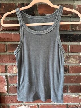 American Eagle > Ribbed Tank Top - Charcoal Gray Women’s Size Small